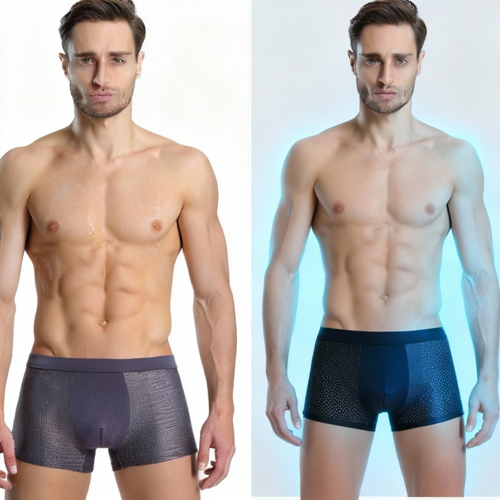 XX527 Quick-dry Mesh Ice Silk Men's Boxers Breathable Mesh Thin Plus Size Underwear