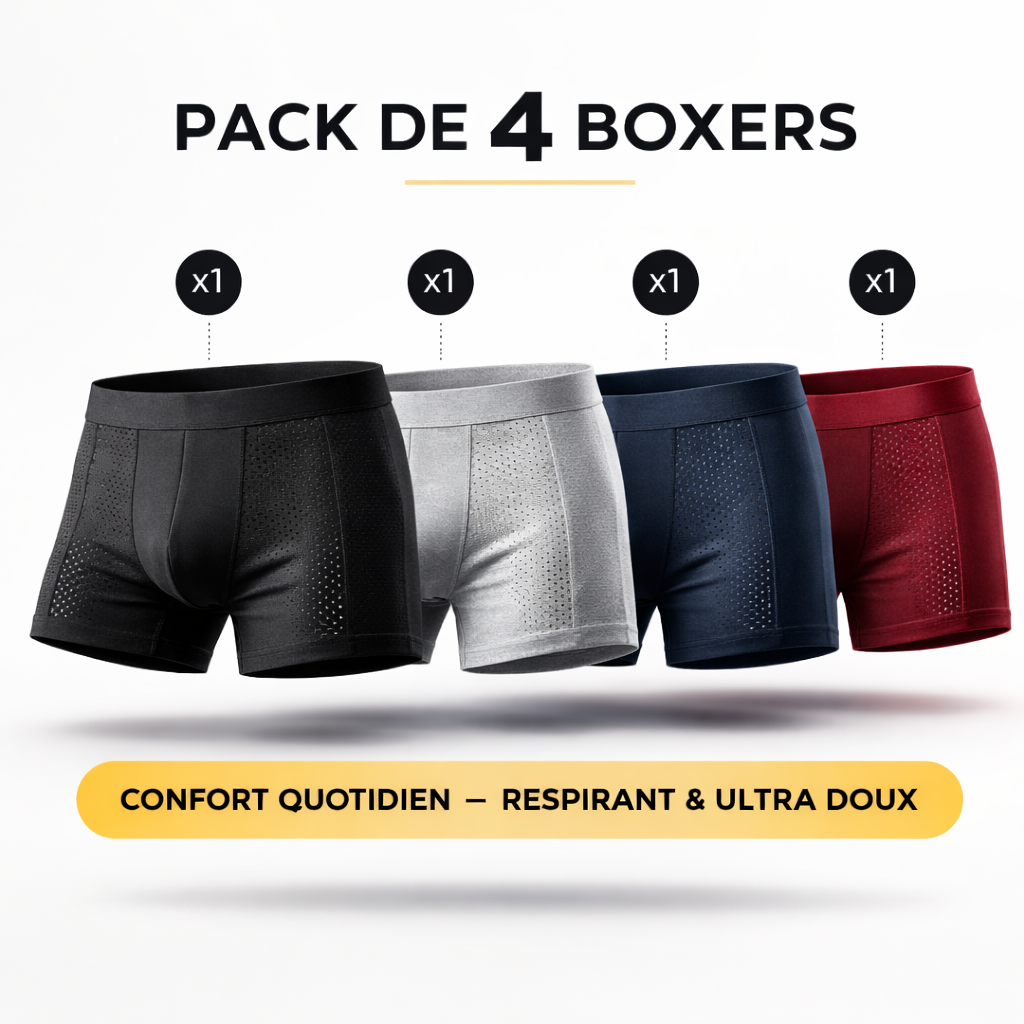 Pack de 4 Boxers Bambou Premium