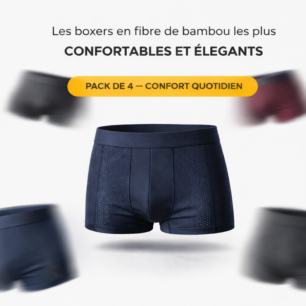 Pack de 4 Boxers Bambou Premium